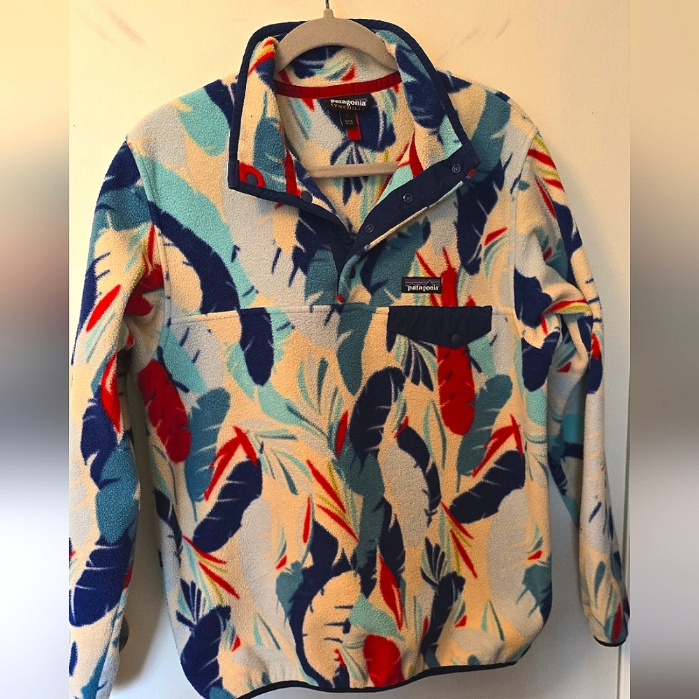 Patagonia Feather Print Fleece Pullover